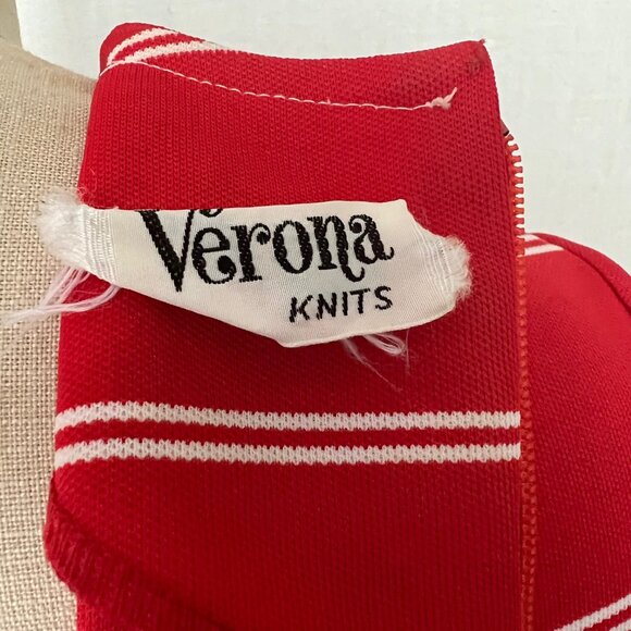 EUC Vintage 1960s Verona Knits Polyester Striped Shift Dress Medium Large - Picture 10 of 10